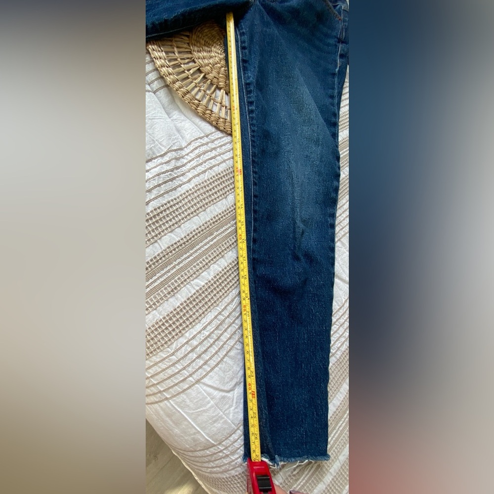 Old Navy OG Straight Ankle Dark Blue Straight Leg Jeans - Picture 7 of 8